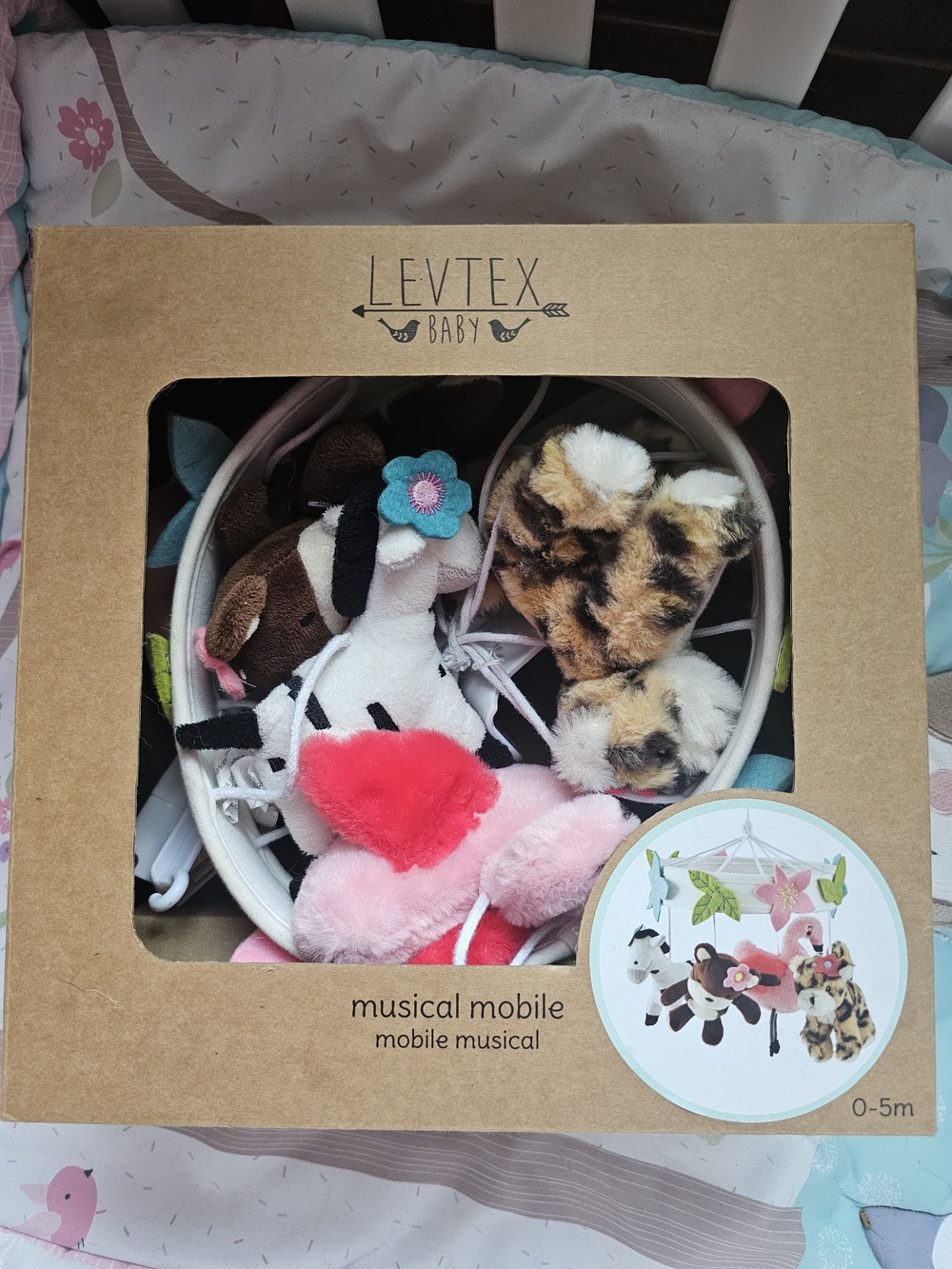 Levtex Baby Musical Crib Mobile - Jungle / Safari Animals